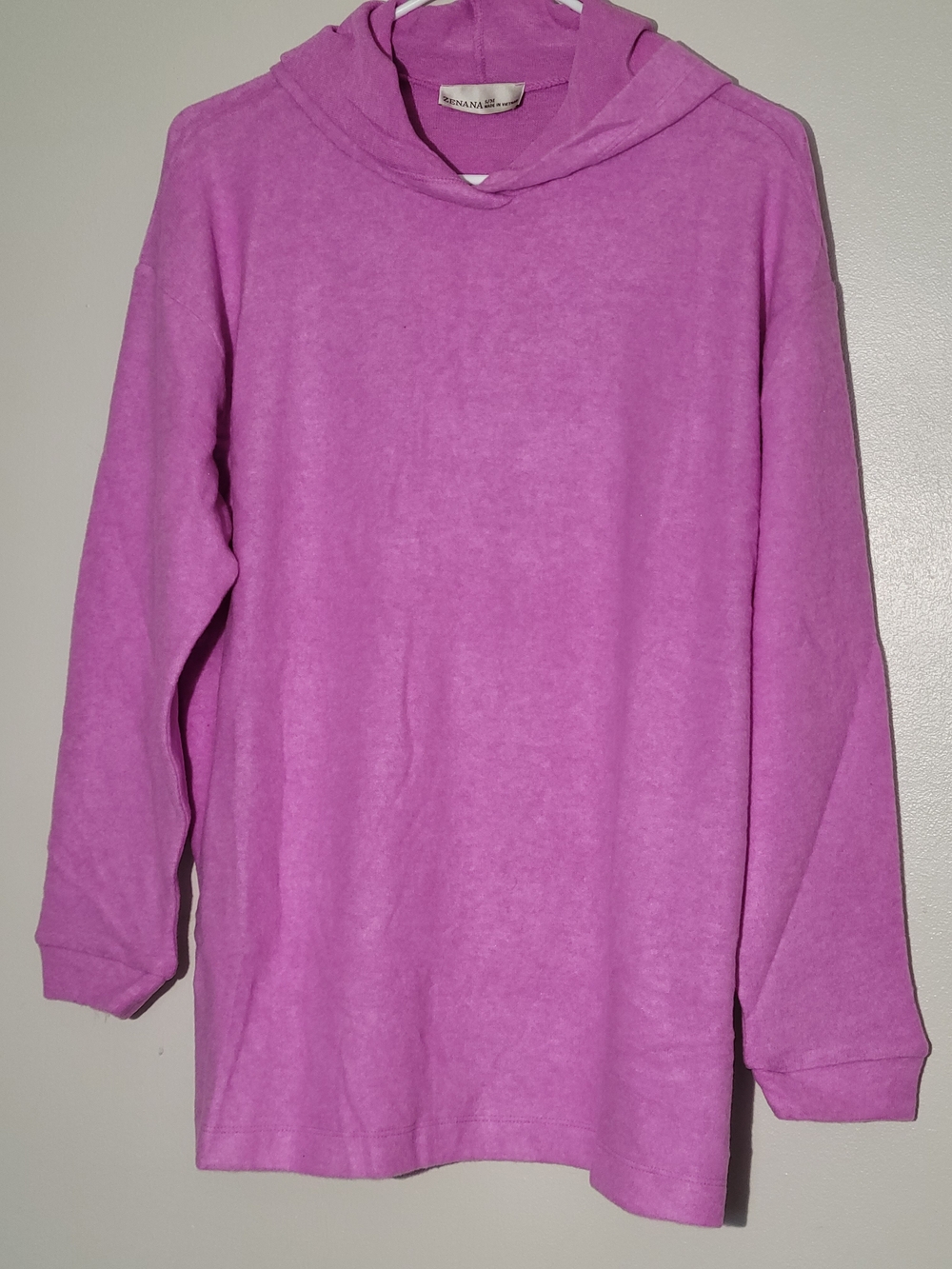 Zenana Outfitters Lavender Pink Hooded Women's Sweater